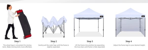 Tente pliante Loisirs Acier 32 – Image 2