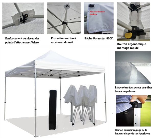 Tente pliante Loisirs Acier 32
